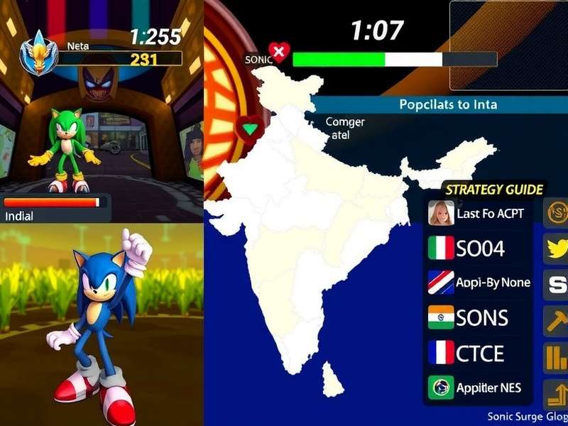 Sonic Surge Glory gameplay screenshot showing character in action
